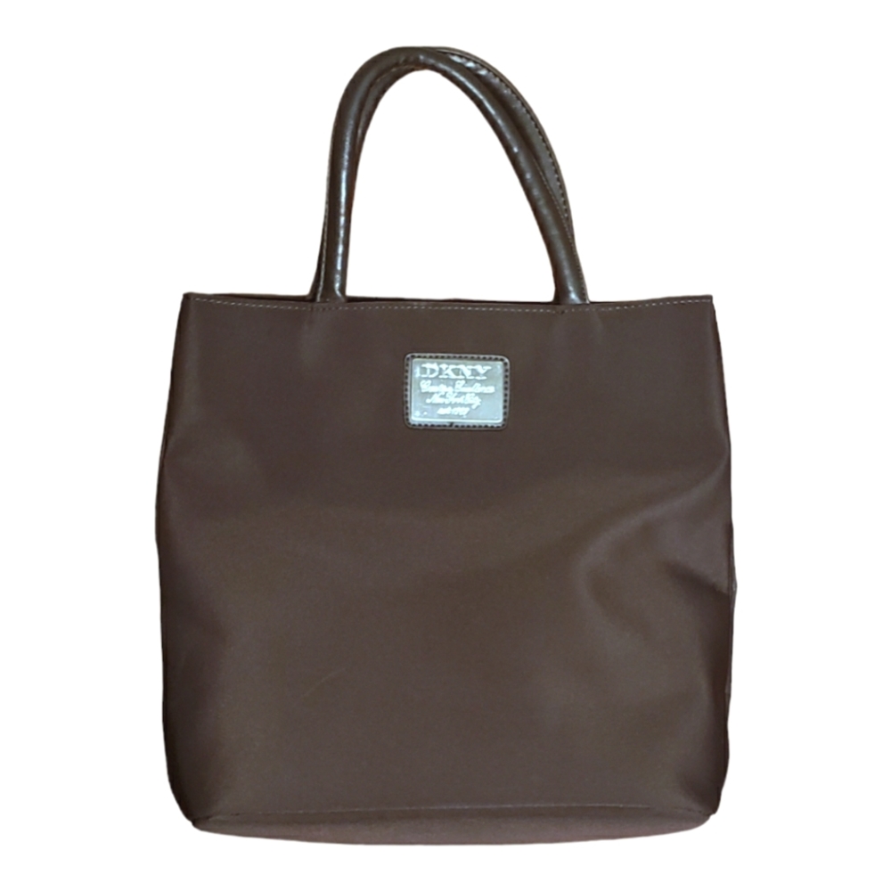Vintage DKNY Creative Excellence Shoulder Tote Bag Brown Purse